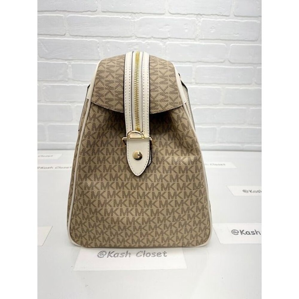 Michael Kors weekender travel bag top zip large jet set girls travel light cream - Picture 4 of 11